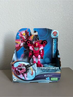 Hasbro Transformers EarthSpark Elita-1 Pink and Magenta Figure